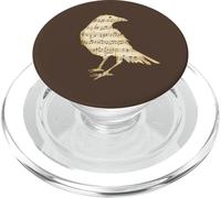 Spartito Corvo Corvo Uccello Silhouette Musical Notation Arte PopSockets PopGrip per MagSafe