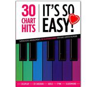 Spartito "It's so easy!" con 30 grandi successi di musica pop per principianti di pianoforte, include clip colorata a forma di cuore [lingua italiana non garantita]