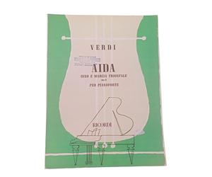 Spartito Pianoforte Verdi Aida Inno e Marcia Trionfale Ricordi Ristampa 1984