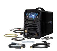 SPARTUS MIG MAG - Saldatrice a gas protettivo, 400 V, 250 A, inverter a doppio impulso per alluminio e acciaio, sinergica, azionamento a 4 rulli, EasyMIG 267 DP Bestschweissen.de