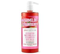 SpaScriptions Spascriptions Gel da bagno esfoliante all'anguria e fragola con cocco, esfoliante per il corpo, rinfrescare, ringiovanire e ricostituire la pelle, nutriente cura del corpo per donne e