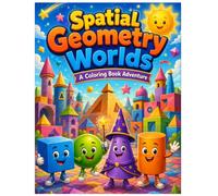 Spatial Geometry Worlds: A Fun Coloring Book for Kids with 50 Amazing 3D Shapes, Cubes, Spheres, Pyramids and Geometric Adventures