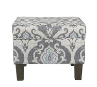 Spatial Order Decorazione per la casa, collezione Dinah, ottomana moderna con contenitore, per soggiorno e camera da letto (ardesia blu)