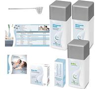 SpaTime MEGA-SPAR-SET - Set per la cura dell'ossigeno attivo, 5,1 kg, BAYROL Spa Time, Starter Kit per la cura della vasca idromassaggio con ossigeno - pH minus - Strisce di prova con 5 funzioni - Acqua pura - Pura di cartuccia - Pura di superficie