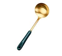 Spatola con manico in ceramica, cucchiaio da zuppa, set di utensili da cucina in acciaio inossidabile, scolapasta da cucina(Soup spoon)