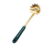 Spatola con manico in ceramica, cucchiaio da zuppa, set di utensili da cucina in acciaio inossidabile, scolapasta da cucina(Pasta spoon)