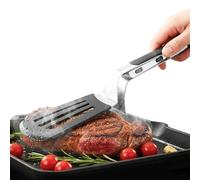 Spatola con morsetto per griglia, anti-scottatura, utensile da cucina | Pinze multiuso per cibo per bistecca pesce gamberetti agnello pane pizza pancetta verdure pancake barbecue