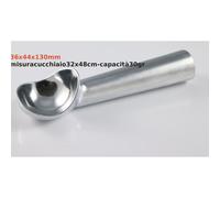 Spatola, Cucchiaio Gelato con liquido di scongelamento Dimensioni 36x44x130 mm capacità 30 Gr palline perfette cromo