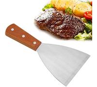 Spatola Cucina, Spatola Pizza in Acciaio Inox Spatola Triangolare Professionale con Manico Legno per Griglia, Cucina da Campeggio, Impasto Pizza, Feste All'Aperto