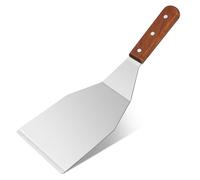 Spatola da Cucina, Spatola per Barbecue, Spatola in Acciaio Inox con Manico in Legno, 34x11 cm, Multiuso Spatola per Pizza, Dolci e Griglie