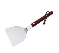 Spatola da Pizzaiolo in Acciaio Inox, Manico lungo Argento | Superficie Ampia e Sottile, Uso Domestico e Cucina Gastronomica, per Omelette e Crepes