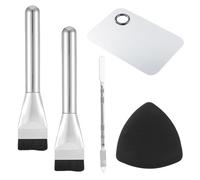 Spatola da trucco con tavolozza di miscelazione del trucco, pennello spatola, spugnetta per cipria, bastoncino colorato, set di accessori per il trucco per mescolare e risparmiare cosmetici