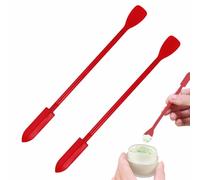 Spatola di trucco - spatola cucina in silicone | Piccole spatole di cottura | Spatole alimentari in gomma in acciaio inossidabile | 2 pezzi raschiatori di barattoli sottili | Cucchiaio per il trucco p