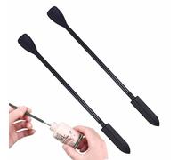 Spatola di trucco - spatola cucina in silicone | Piccole spatole di cottura | Spatole alimentari in gomma in acciaio inossidabile | 2 pezzi raschiatori di barattoli sottili | Cucchiaio per il trucco p