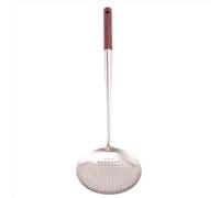Spatola e mestolo per wok, set di utensili per mestolo schiumarola, 17 pollici per wok, acciaio inossidabile 304