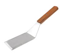 Spatola in acciaio inossidabile dai toni argentati lunga 28cm manico in legno