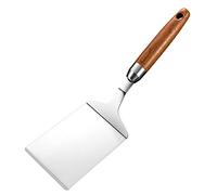 Spatola in acciaio inox in metallo - Spatola per hamburger - Raschietto per pancake flipper - ideale per barbecue e piastra piatta - di qualità commerciale.
