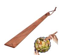 Spatola in legno con manico lungo, utensile da cucina resistente al calore, ideale per servire uova, pesce, pancake, facile da usare, 25,5 x 4 cm