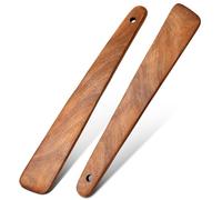 Spatola in legno di teak da 30,5 cm per cucinare, piccola paletta in legno, raschietto per uova, spatola piatta in legno, utensili da cucina multiuso in legno, spatole cucchiai perfetti per