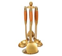 Spatola in legno in acciaio inossidabile Utensili da cucina Accessori for la cucina domestica Cucchiaio for gli elementi essenziali della cucina