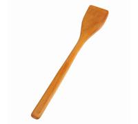 Spatola in legno per utensili da cucina, manico senza cuciture, resistente alle alte temperature, per chef e principianti, colore rosso chiaro, 24,7 x 4 cm, ideale per cottura e (Leggero)