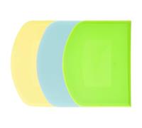 Spatola in plastica, 3 pezzi, raschietto per ciotole, Dough Scraper Plastic, tagliapasta per torte, pizza, utensili da forno (blu/verde/giallo)