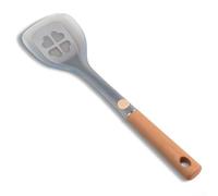 Spatola in silicone con anima in acciaio inossidabile e manico in legno progettata per resistenza al calore e non per la cura delle pentole in cucina