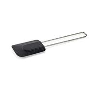 Spatola in silicone con manico in acciaio inox, 32 cm, colore: nero