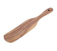 Spatola in teak a forma piatta a forma di cibo spatola di cucina in legno per cucina cucina in casa (25,5 * 6 raschietto di teak)