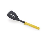 Joseph Joseph Duo Cucchiaio Forato Resistente al Calore, Cucchiaio da cucina con Poggiamestolo integrato, Antiaderente, Giallo Chiaro