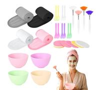 Spatola per Copri Viso 37 Pezzi Spazzole in Silicone Riutilizzabili | Maschera Viso per Casa Salone Clinica Palestra Yoga Eventi Feste Lezioni Viaggi Estivi