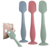 Spatola per crema per pannolini 3 pezzi Spatola per culo in silicone per bambini Antigraffio con estremità di aspirazione Applicatore per crema per pannolini portatile a 3 colori 1, 6x6, 4 pollici