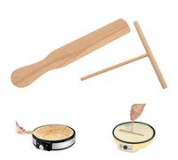 Spatola per Crepes,2 PCS Crepe Spreader Set per Spatole e Spalmare Crêpe Strumento da Cucina Spatole per Crêpe Distributore Spatola in Legno a Forma di T per Crepes Galette e Frittelle