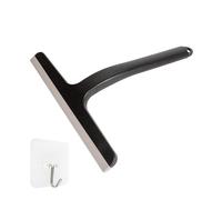 Spatola per doccia e finestre, larghezza di pulizia 23 cm, con gancio adesivo e labbro in silicone per spatolare senza strisce su vetro, acrilico, piastrelle, spatola per finestre, spatole lava doccia