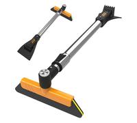 Spatola per frusta, design a 360 gradi, per la rimozione del ghiaccio, spazzaneve parabrezza, strumento invernale | frusta girevole a 360 gradi per scongelare il parabrezza di auto, camion