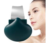 Spatola per il viso - 2,17 x 2,6 pollici, estrattore di pori portatile, strumento per la cura della pelle in acciaio, robusta spatola professionale per la pulizia profonda, esfoliante