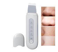 Spatola per il viso, Strumento per la pelle in acciaio inossidabile per la bellezza, Estrattore di pori a ultrasuoni con design delicato, Parole di routine per la cura della pelle, Funzione di pulizia