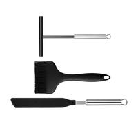 Spatola per pancake, set di 3 spatole per crêpe in silicone con robusto | Spatola per pancake, set di 3 spatole per crêpe in silicone con robusta utilità da forno, parole chiave affidabili
