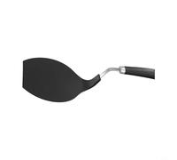 Spatola per pizza in acciaio inox per utensili da forno, resistente al calore, con manico antiscivolo, utensile da cucina da 16,37 cm, per pizza, pane, pancake, biscotti, nero