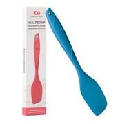 Spatola per raschiare in silicone Kitchen Mama: Resistente al calore, lavabile in lavastoviglie, impugnatura ergonomica, resistente, perfetto per mescolare, raschiare (Blu)