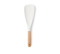 Spatola per riso Yum Asia Premium con manico in legno di faggio e silicone premium (Bianco Ghiaccio, Spatola a becco d'anatra)