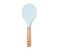 Spatola per riso Yum Asia Premium con manico in legno di faggio e silicone premium (Cielo blu, Spatola a cucchiaio)