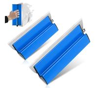 Spatola per superficie, set di 2 spatole, 25 cm + 40 cm, strumento con manico ergonomico a Z e lama in acciaio inox sostituibile, lama in acciaio inox per cartongesso, carta da parati e altro ancora
