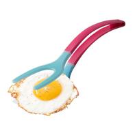 Spatola per uova, 2 in 1, pinza per tostapane, manico ergonomico, gadget da cucina per colazione, pesce, barbecue, toast, omelette, pane, pancake