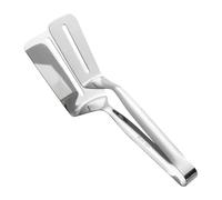 Spatola per uova fritte, spatola da padella, morsetto da bistecca in acciaio inox, pinza per tostapane, strumento di cottura multifunzione anti-scottatura per casa e cucina