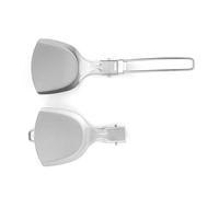 Spatola pieghevole, in acciaio inox, multifunzione, per campeggio, viaggi, in acciaio inox, per picnic
