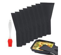 Spatola Raclette,Raschietto Raclette, Paletta Raclette, 8PCS con 1 Pennello Silicone Padelle Spatola Pizza Crema Spatola Pizza Cucina Accessori per Formaggio Melter Griglia da Tavolo