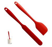Spatola sottile in silicone: 315 ℃ resistente al calore flessibile in vetro con manico lungo e sottile per raschiare salse, mescolando gli avviatori di lievito naturale, con 1 raschietto in silicone