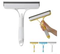 Spatola spray 3 in 1 con flacone spray integrato per la pulizia di vetri e altre superfici, strumento professionale per auto, casa e cucina, manico ergonomico per un facile utilizzo (bianco)