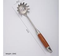 Spatola Wok Acciaio Inox 304 Manico Legno Pala Cottura Mestolo Utensili Cucina